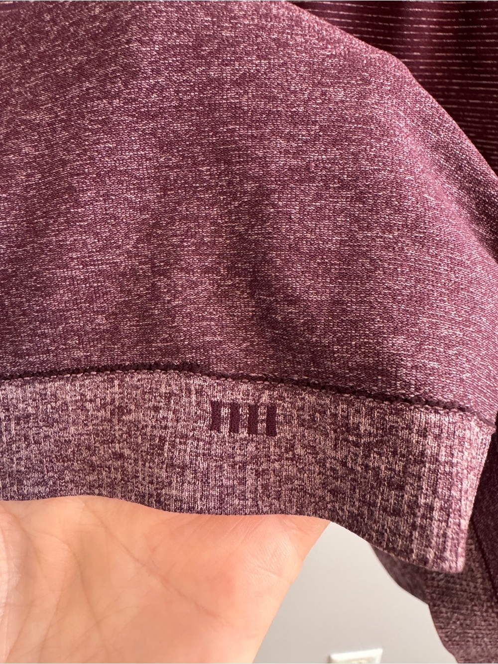 Athleta Women’s XL Purple Heather Performance Short Sleeve Fitted Top - Picture 3 of 3